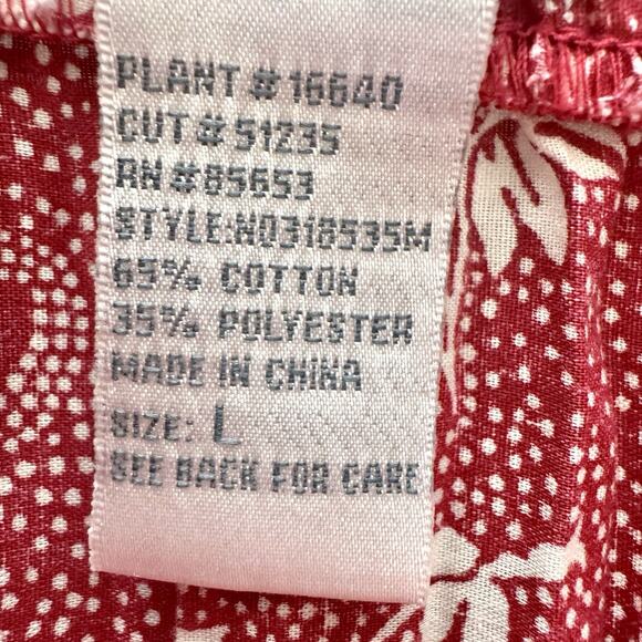 Napa Valley Red/White Tiered Ruffle Flowy Maxi Skirt ~ Size Large ~ Cotton Blend - Picture 10 of 11